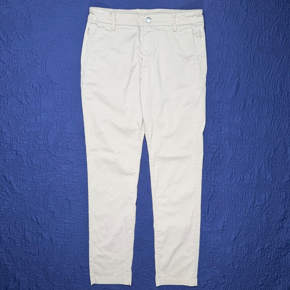 Birddogs Men 30x30 Khaki Chino Pants Performance Stretch Zipper Pocket Tan